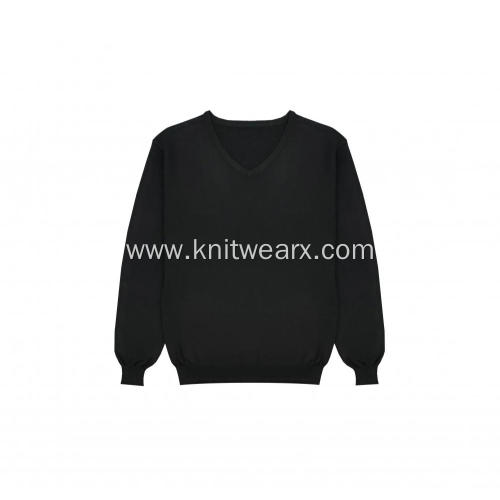 Men's Knitted Sweater Classic V-neck Anti-pilling Pullover